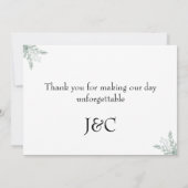 ユーカリフローラウォーターカラーフラットサンキューカード サンキューカード (裏面)