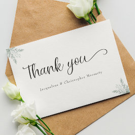 ユーカリフローラウォーターカラーフラットサンキューカード サンキューカード