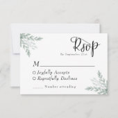 ユーカリフローラウォーター結婚カラー 出欠カード (正面)