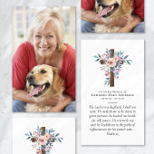 ユーカリフローラクロスフォトメモリアル祈りの言葉カード