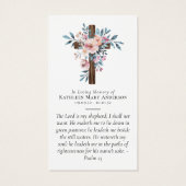 ユーカリフローラクロスフォトメモリアル祈りの言葉カード (裏面)