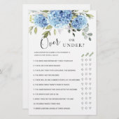 ユーカリフローラゲームの上または下ブライダルシャワー (正面/裏面)