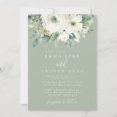 ユーカリフローラセージグリーン結婚式招待状 招待状 (正面)