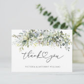 ユーカリフローラブライダルシャワーフラットサンキューカー サンキューカード (スタンド正面)