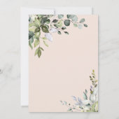 ユーカリフローラブライダルシャワー招待 招待状 (裏面)