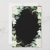 ユーカリフローラブラックSweet sixteen16誕生日 招待状 (裏面)