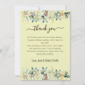 ユーカリフローラベビーサンキューカード 招待状 (正面)