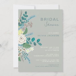 ユーカリフローラボホグリーンリーブライダルシャワー 招待状