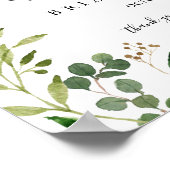 ユーカリフローラリハーサルディナーウェルカムサイン ポスター (角)