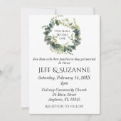 ユーカリフローラリース2は1つにな結婚る 招待状 (正面)