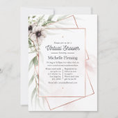 ユーカリフローラ幾何学仮想ベビーシャワー 招待状 (正面)