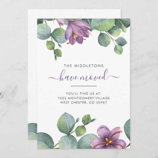 ユーカリフローラ引っ越しました緑化移動 案内状 (正面/裏面)