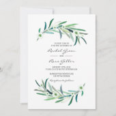 ユーカリフローラ水彩結婚式招待状 招待状 (正面)