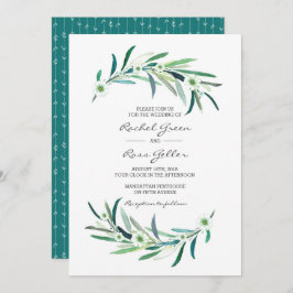 ユーカリフローラ水彩結婚式招待状 招待状