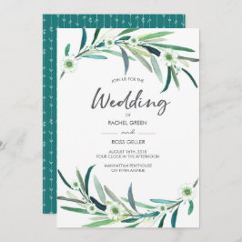 ユーカリフローラ水彩結婚式招待状 招待状