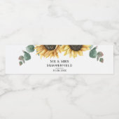 ユーカリフローラ結婚ヒマワリ ペットボトルラベル (シングルラベル)