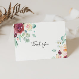 ユーカリフローラ結婚折り曲げサンキューカード サンキューカード