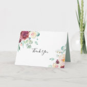 ユーカリフローラ結婚折り曲げサンキューカード サンキューカード (正面)