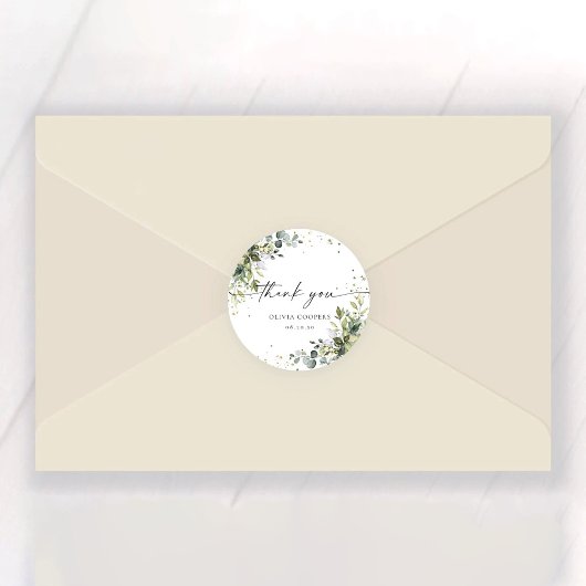 ユーカリフローラ緑化ベビーシャワーステッカー ラウンドシール