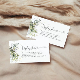 ユーカリフローラ緑色表示シャワー エンクロージャーカード