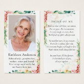 ユーカリフローラ葬儀記念祈りの言葉カード (正面&裏面)