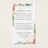 ユーカリフローラ葬儀記念祈りの言葉カード (裏面)