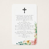 ユーカリフローラ葬儀記念祈りの言葉カード (裏面)