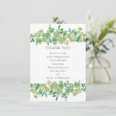 ユーカリフローラ赤ちゃんシャワーありがとう詩 サンキューカード (スタンド正面)