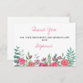 ユーカリフローラ赤ちゃんシャワーありがとう サンキューカード (正面/裏面)