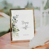 ユーカリフローラ赤ちゃんシャワーおむつラッフルサイン 台座サイン