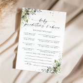 ユーカリフローラ赤ちゃんシャワー予測カード