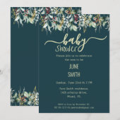 ユーカリフローラ赤ちゃんシャワー 招待状 (正面/裏面)