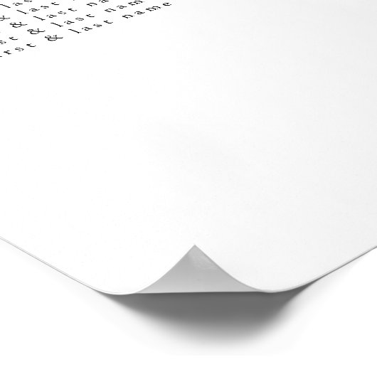 ユーカリフローラ8結婚表の座席表 ポスター (角)