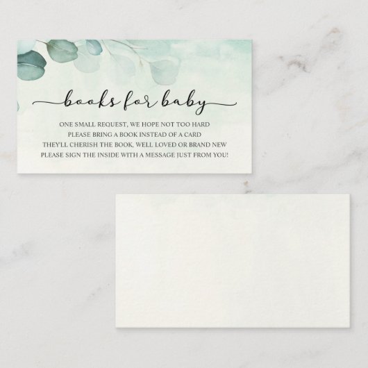 ユーカリブックスベビー挿入カード エンクロージャーカード (正面/裏面)