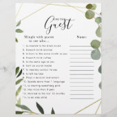 ユーカリブライダルシャワーの検索ザゲストゲーム (正面)