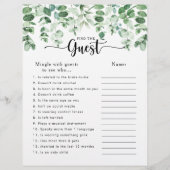 ユーカリブライダルシャワーの検索ザゲストゲーム (正面)