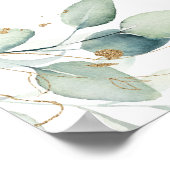 ユーカリブライダルシャワーウェルカムサイン ポスター (角)