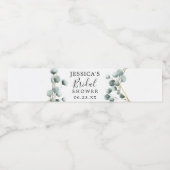 ユーカリブライダルシャワーウォーターボトルラベル ペットボトルラベル (シングルラベル)