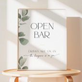 ユーカリブライダルシャワーオープンバードリンクは米国にある 台座サイン