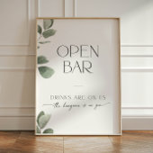 ユーカリブライダルシャワーオープンバードリンクは米国にある 台座サイン