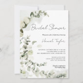 ユーカリブライダルシャワーグリーンリー招待状 招待状 (正面)