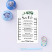 ユーカリブライダルシャワーゲームカード チラシ (シングル)