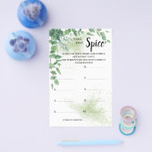 ユーカリブライダルシャワーゲームカード チラシ (シングル)