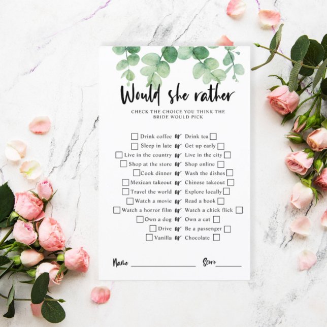 ユーカリブライダルシャワーゲーム彼女はむしろ (クリエイターアップロード済み)