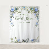 ユーカリブライダルシャワーシックフォトブースバックドロップ タペストリー (正面)