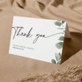 ユーカリブライダルシャワーセージグリーン サンキューカード