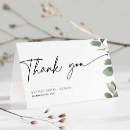 ユーカリブライダルシャワーセージグリーン サンキューカード
