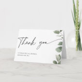 ユーカリブライダルシャワーセージグリーン サンキューカード (正面)