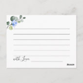 ユーカリブライダルシャワーデイトナイトアイディアカード ポストカード (裏面)