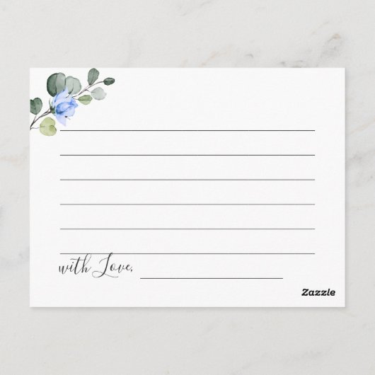 ユーカリブライダルシャワーデイトナイトアイディアカード ポストカード (裏面)